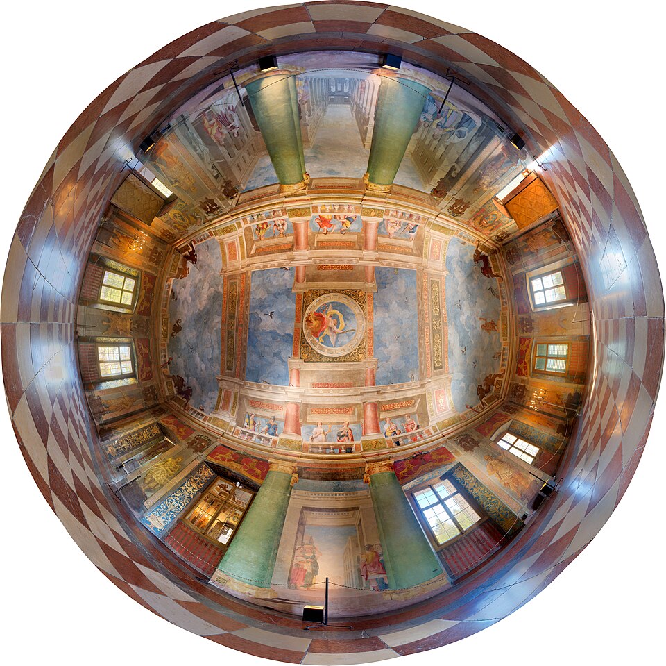 File:Hellbrunn banqueting hall ceiling fisheye projection.jpg