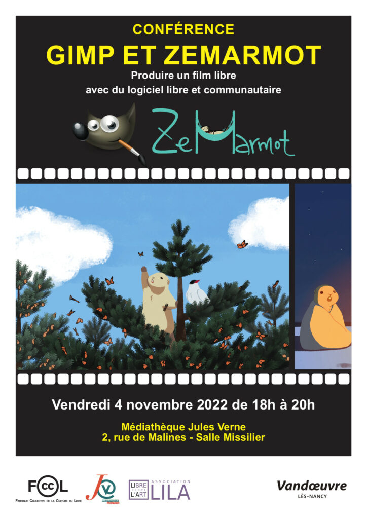 Conference “GIMP and ZeMarmot” in Vandœuvre-lès-Nancy (France)