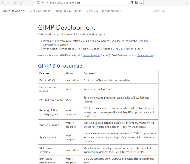 Revival of the GIMP developer website